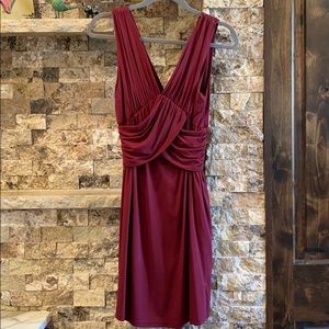 Sleeveless maroon dress to dress up or casual
